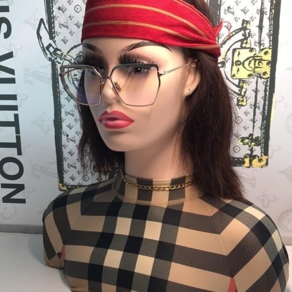 New Authentic Tom Ford Women's Gold Frame Glasses TF5946-B 028